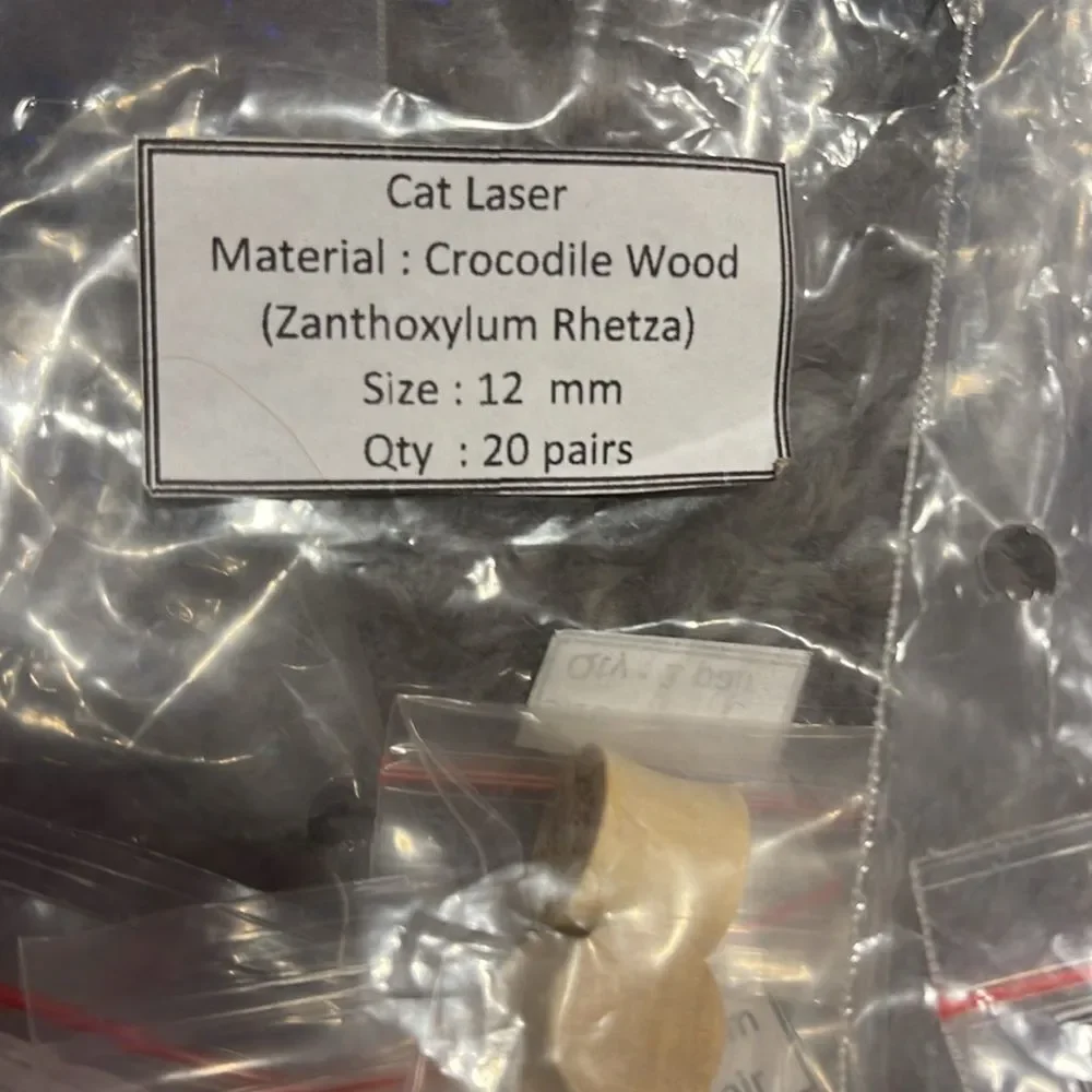Crocodile wood cat laser, gauges, plugs multiple sizes available NEW